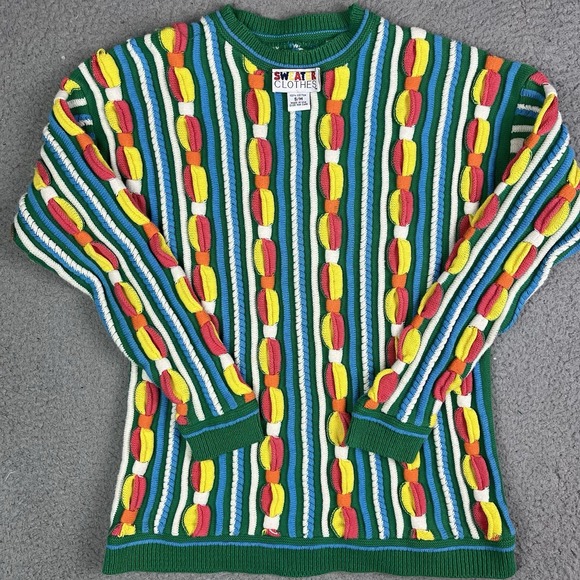 sweater clothes Sweaters - Vintage Sweater Clothes Textured Sweater Women Small/Medium USA Made Coogi Style